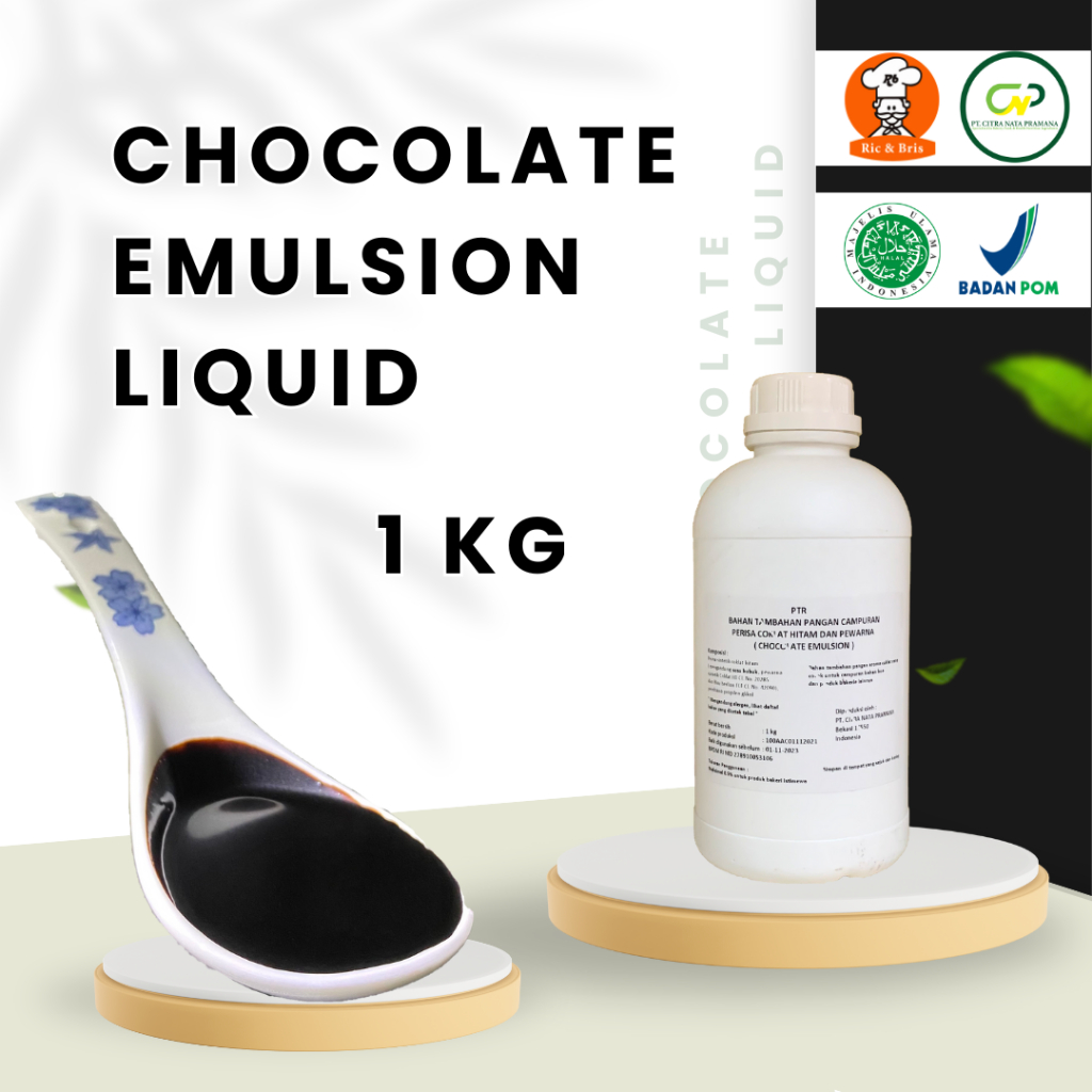 

R&B Chocolate Emulsion Liquid 1 Kg / Perisa Coklat Cair / Pasta Coklat / Perasa Coklat Essence Cokelat