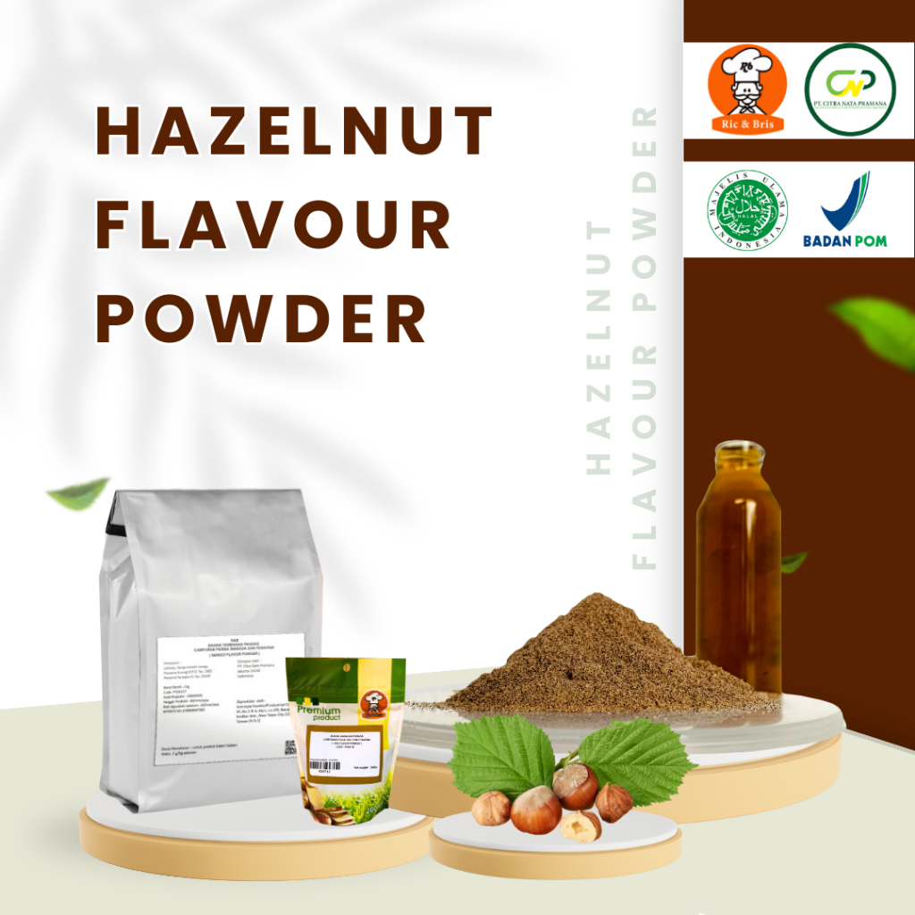 

Hazelnut Flavour Powder / Perisa Bubuk Hazelnut / Perasa Flavor / Bubuk Minuman Hazelnut / Bubuk Minuman dan Makanan Hazelnut