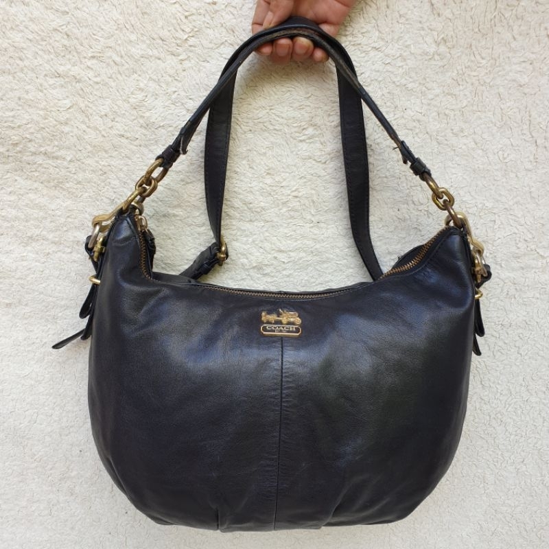 Tas Coach Selempang Shoulder Bag Wanita Kulit Asli Hitam