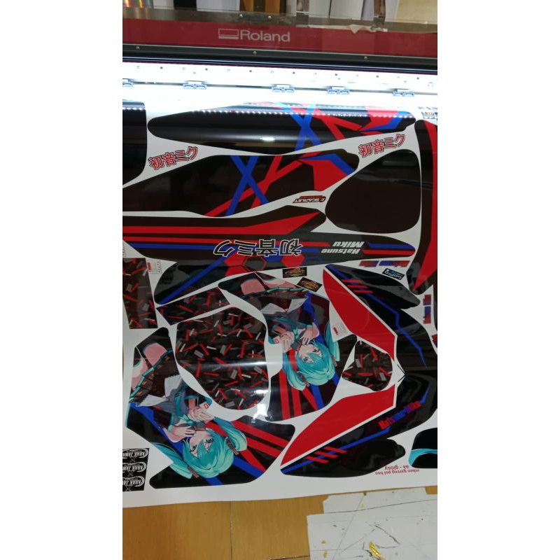 decal aerox terbaru wibu stiker aerox anime striping nime striping aerox anime