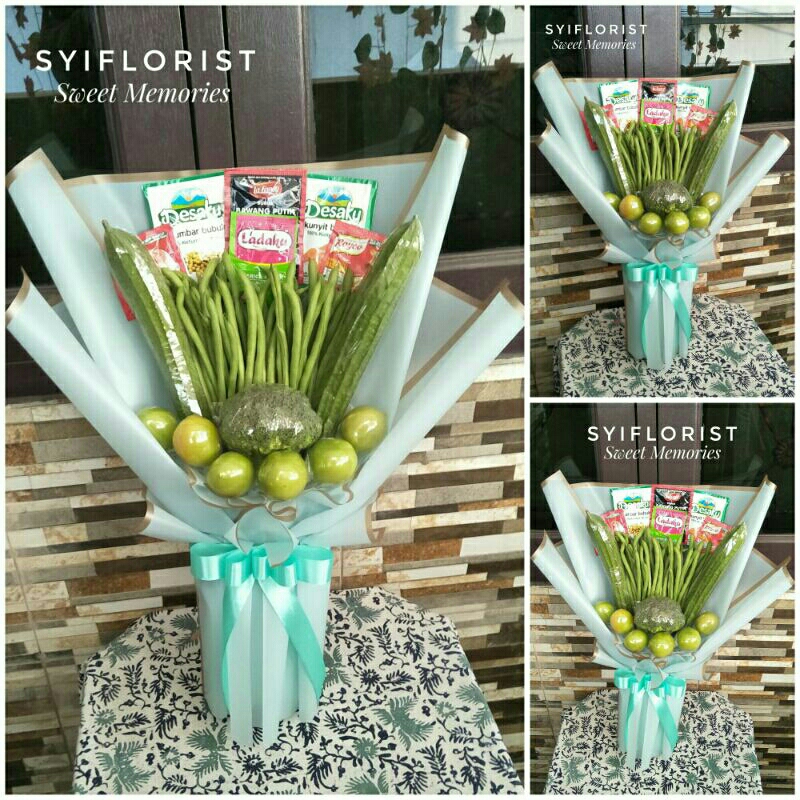 

BUKET SAYUR SERBA HIJAU + BUMBU UNTUK HADIAH WISUDA, ULTAH, VALENTINE, ANNIVERSARY, HARI IBU DLL