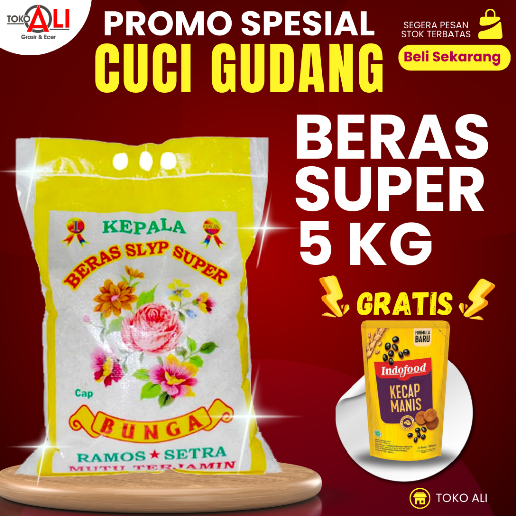 

Promo spesial cuci gudang beras cap bunga 5kg