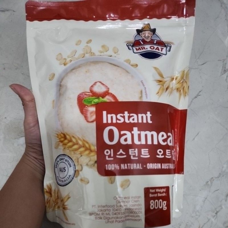 

Mr. Oat Instant Oatmeal 800gr 100% Natural Halal