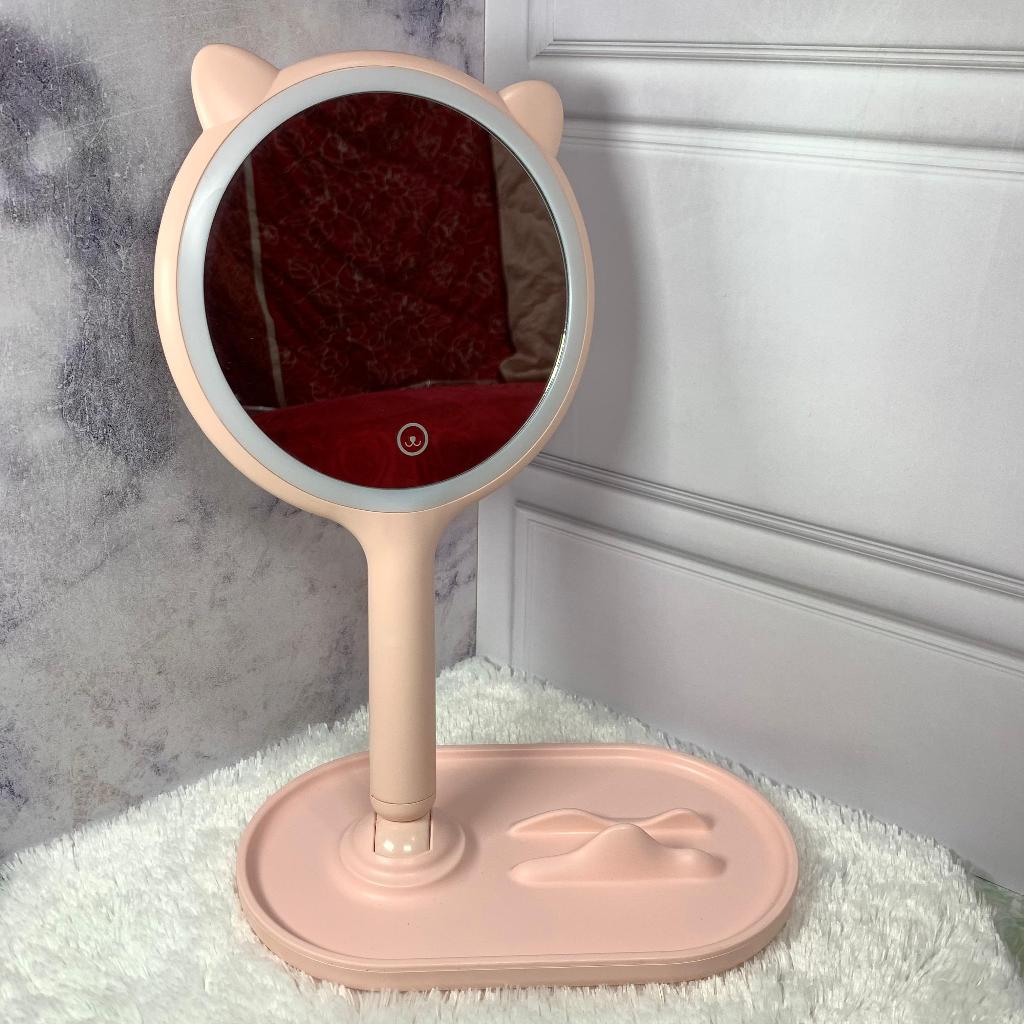 SMARTHAND MIRROR - Cermin lampu Led -  kaca cermin makeup meja - Cermin Rias Led - Beauty mirror cer