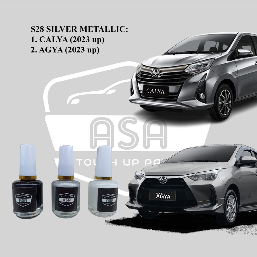 S28 Cat Oles Penghilang Baret Lecet Gores Mobil Toyota Calya Agya Silver 2023 Keatas Silver Metalik