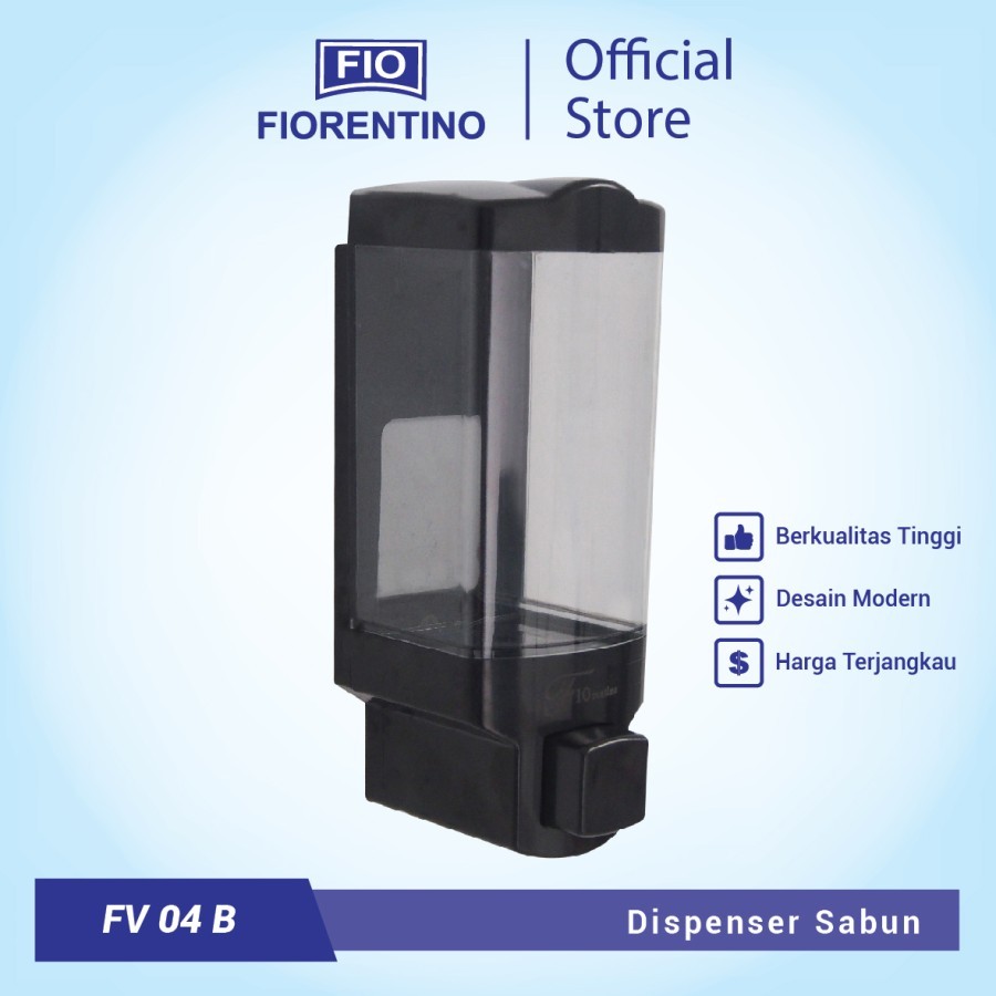 Fiorentino Dispenser Sabun / Tempat Sabun Cair Hitam FV04B