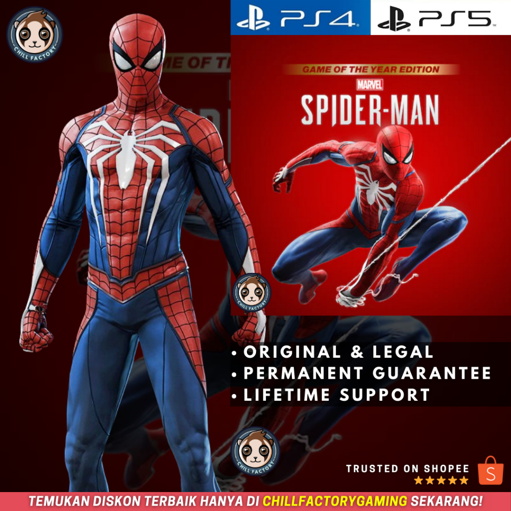 Marvels SpiderMan: Game Of The Year Edition SPIDERMAN GOTY PS4 PS5