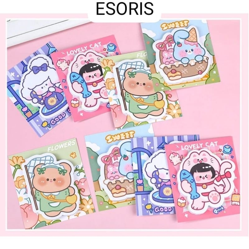 

(ES) E6F302 Sticky notes original bear memo paper cartoon note tempel index
