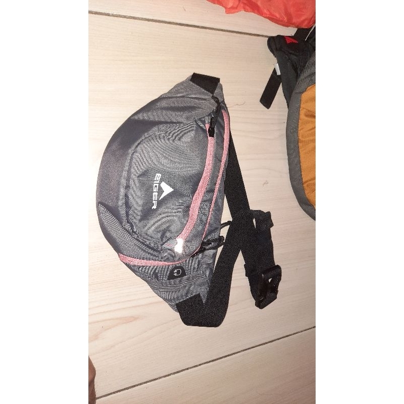 waistbag eiger coral orange pink tas pinggang X-CRYSTALLIN WS charcoal