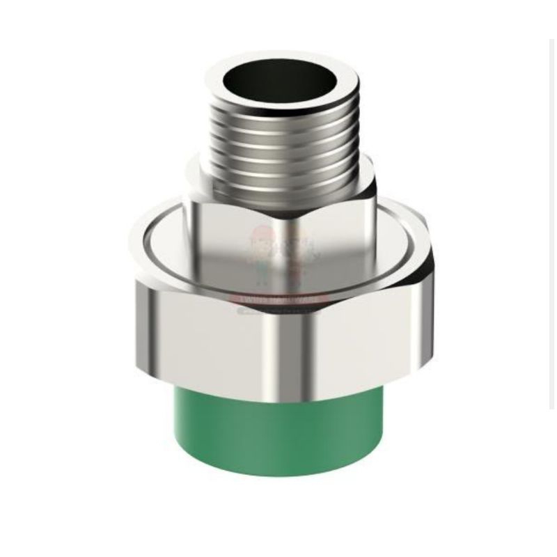 Male Union PPR 1/2 Inch Union Drat PPR 20mm Watermur Drat Luar PPR 0.5 inch Male Thread Union
