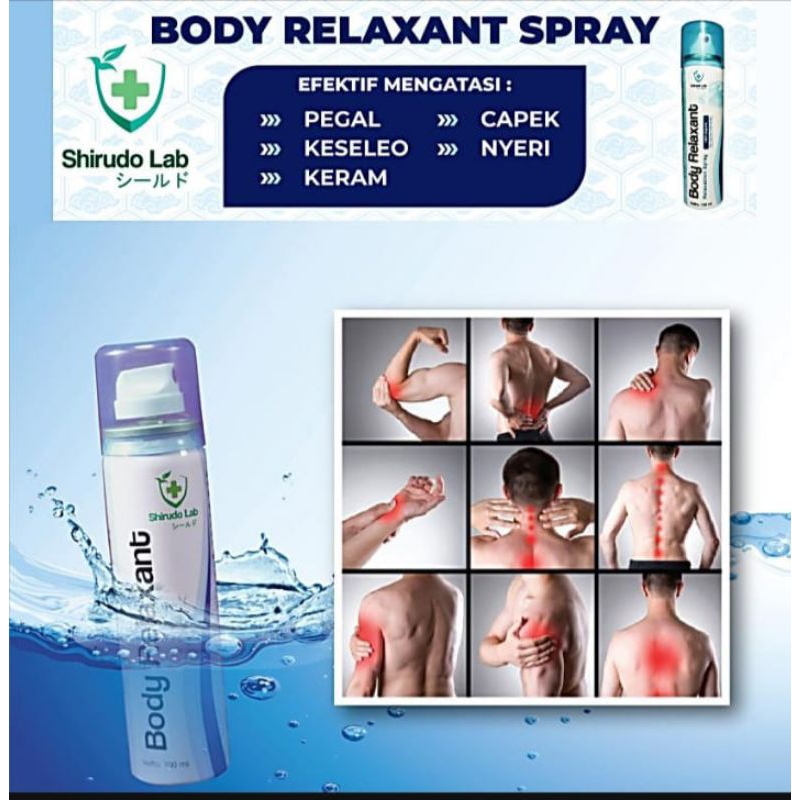 shirudo lab body relaxant spray nyeri keseleo kram keram capek pegal