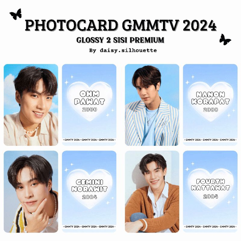 PHOTOCARD GMMTV 2024 || UNOFFICIAL || GLOSSY 2 SISI || BISA CUSTOM AKTOR-AKTOR || THAIBL PHOTOCARD M