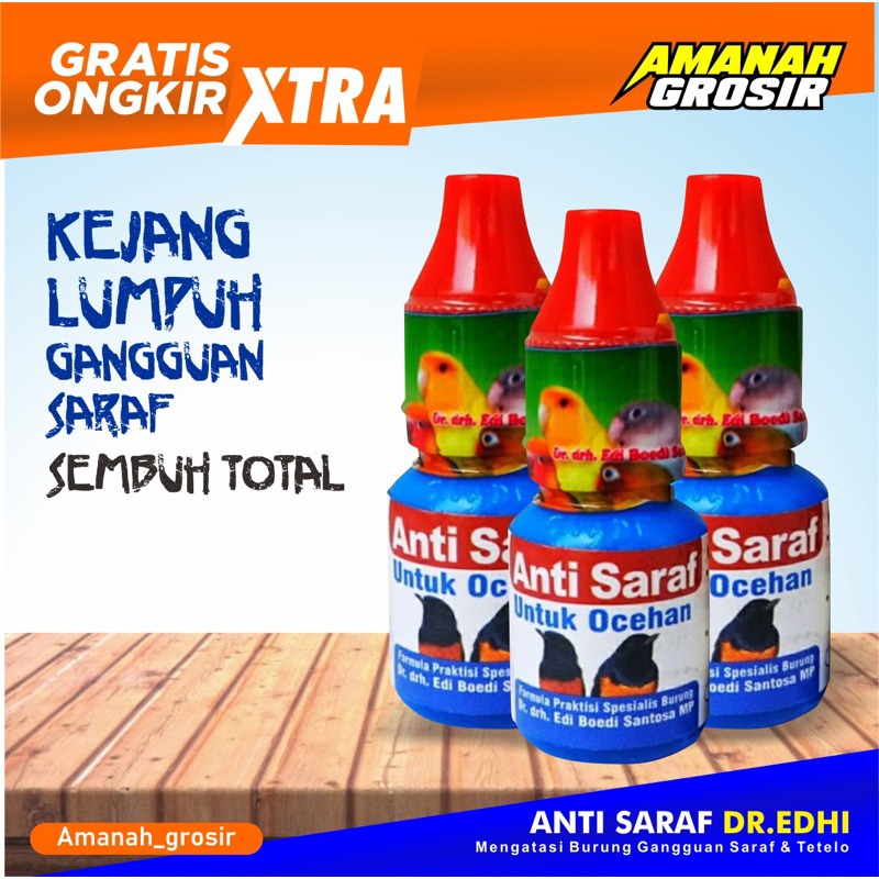 Anti saraf Obat Buat Burung Ocean Sakit Tetelo Murai Kenari pleci Dr edi