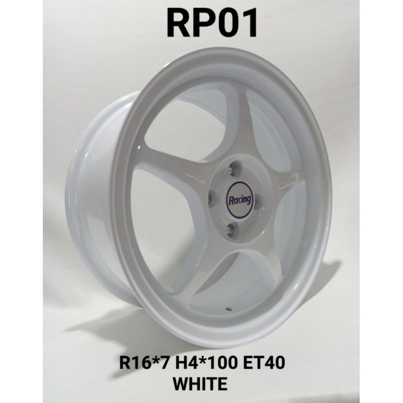 Velg enkei tulang ring 16 lebar 7 et 40 pcd 4x100 white
