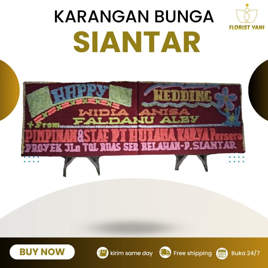 KARANGAN BUNGA PERNIKAHAN SIANTAR / PAPAN BUNGA PERNIKAHAN SIANTAR / BUNGA PAPAN PERNIKAHAN