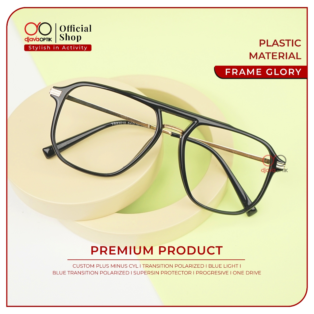 URBAN KACAMATA - Frame Glory - Kacamata Aviator Mall Pria Khusus Minus -4,25 s/d -6,00
