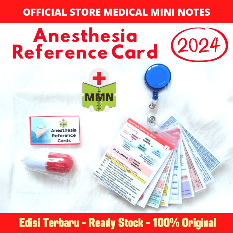 Original Termurah CETAKAN 2024 | Medical Mini Notes - Anestesia Card | MMN Anestesi Card / Kartu Ane