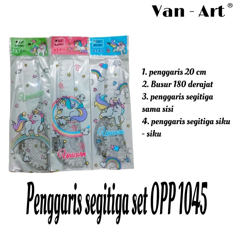 

Penggaris set, Ruller set, penggaris fancy, perlengkapan sekolah segitiga set