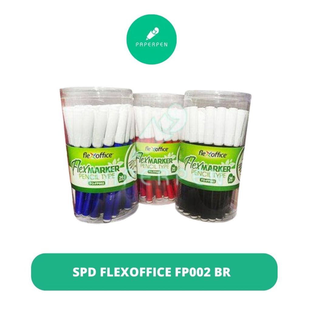 

(Lsn) Spidol Flexoffice Fp002 Hitam.Biru/Merah