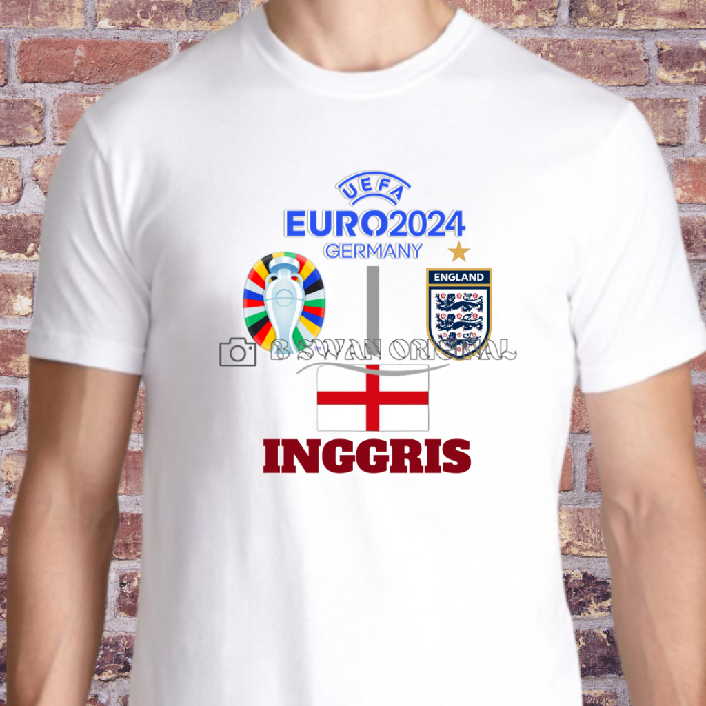 Baju Kaos Outfit Dewasa Pria Wanita Kejuaraan Sepak Bola Piala Eropa UEFA Euro 2024 Jerman Unisex