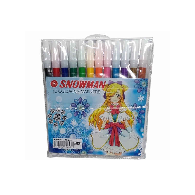 

Spidol Snowman Isi 12 Warna/Snowman Pensil Marker 12 Warna PW-12A