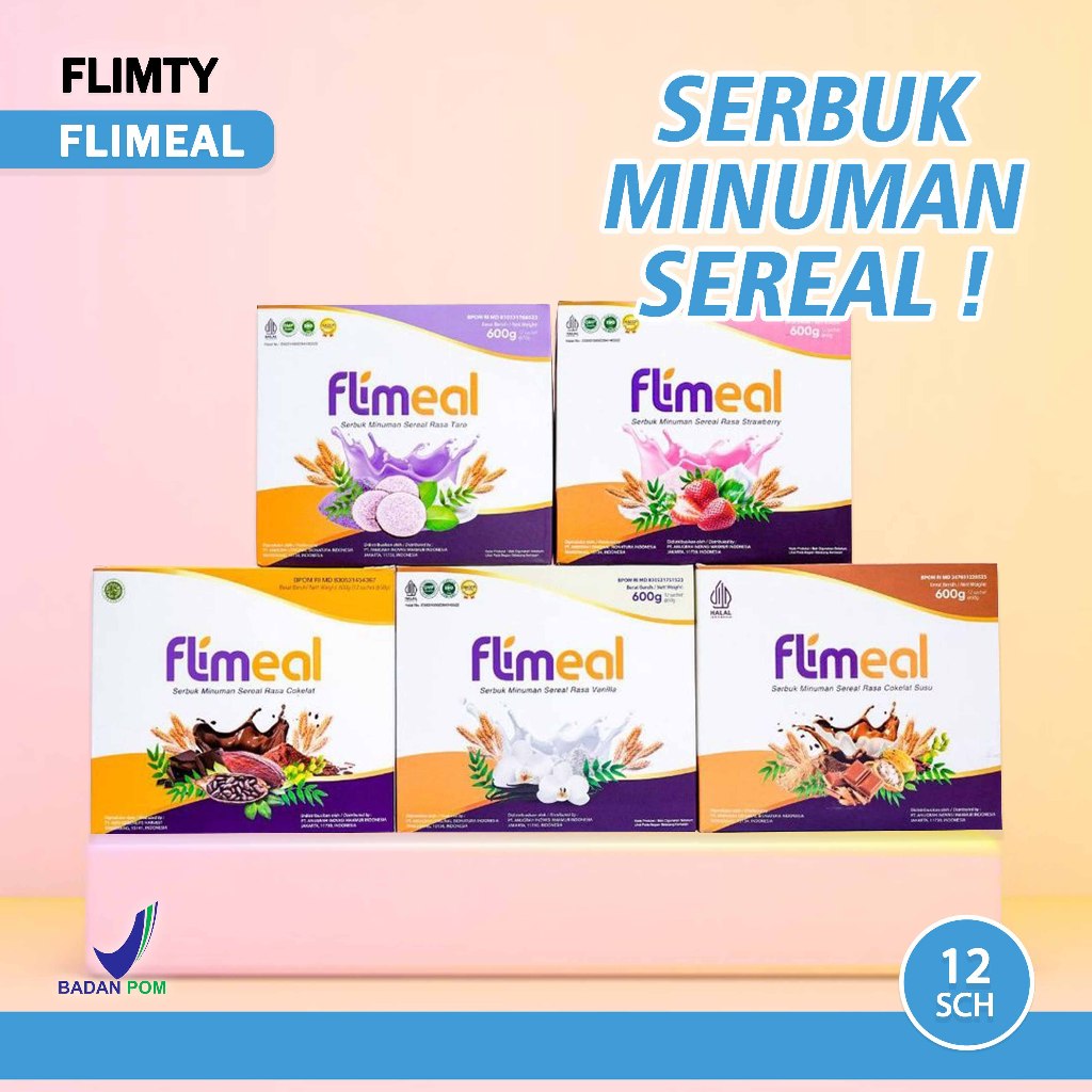 Flimeal Minuman Sereal Diet Rendah Kalori Pengganti Makan