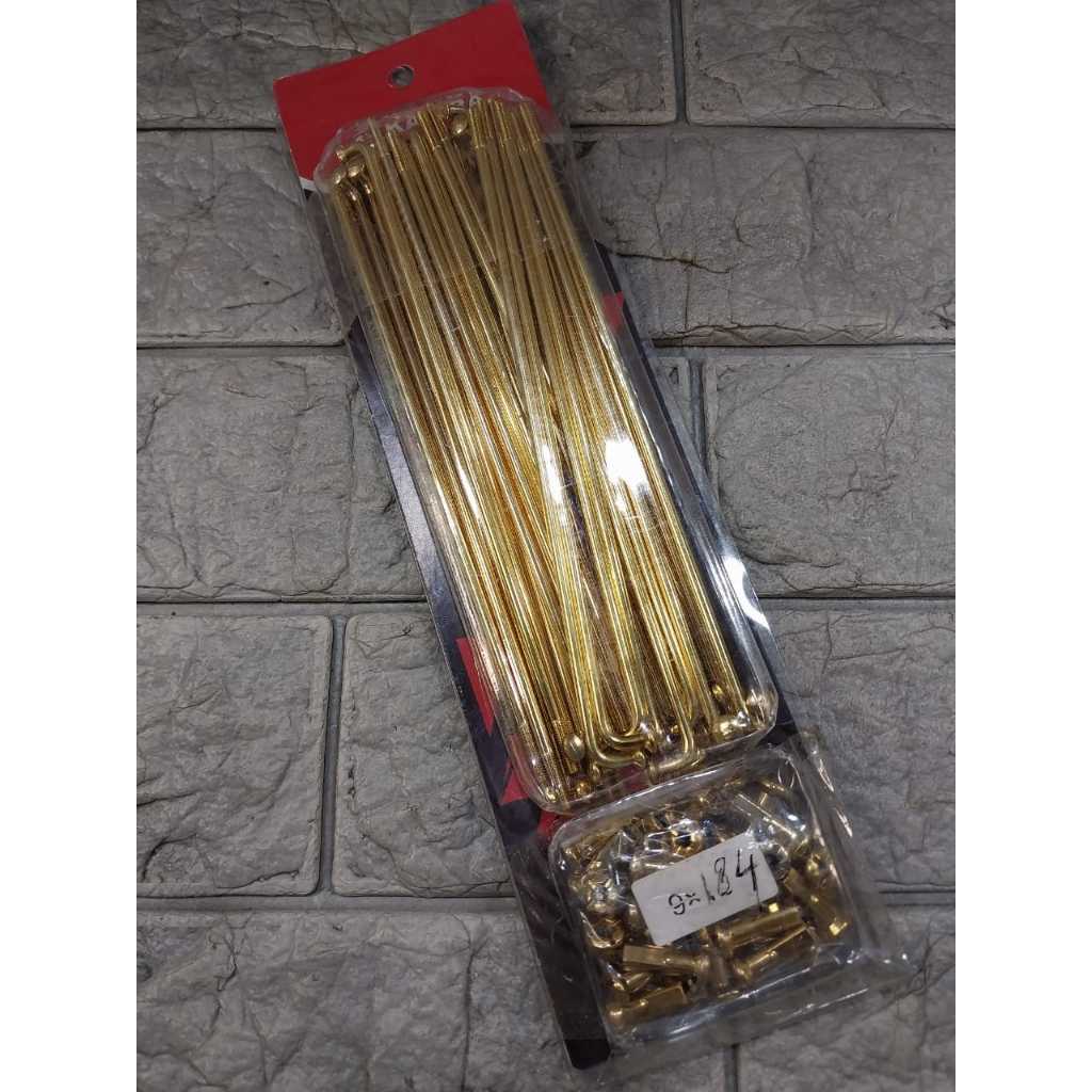 Jari jari Rx King Warna Gold Ring 18 Set/ sepasang Khusus lingkaran Velg 18