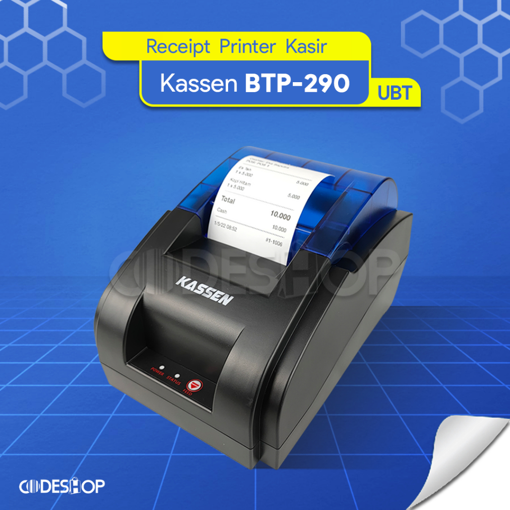 PRINTER KASIR MINI WITH USB + BLUETOOTH STRUK THERMAL KASSEN BT-P58
