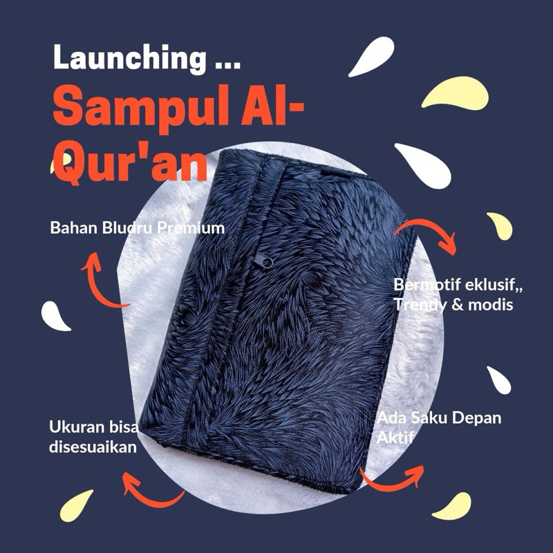 SAMPUL /COVER ALAS ALQURAN MAKNA SAKU & HADIST BLUDRU PREMIUM