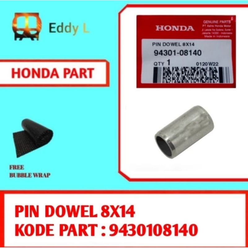 Pin Dowel 8x14 Mm/Bosh Blok Crankcase|Cylinder|CVT VARIO|BEAT|SUPRA (94301-08140) - AHM