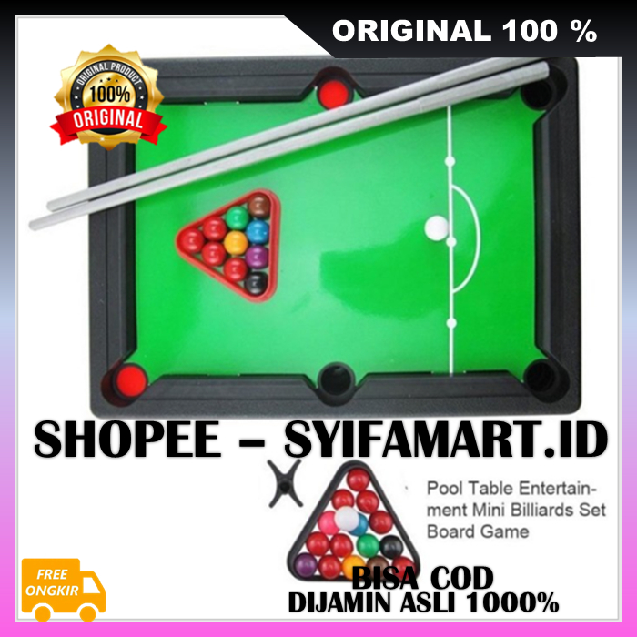 Billiard Toys Mini Set Up Mainan Anak Billiard Mini 100% ORIGINAL