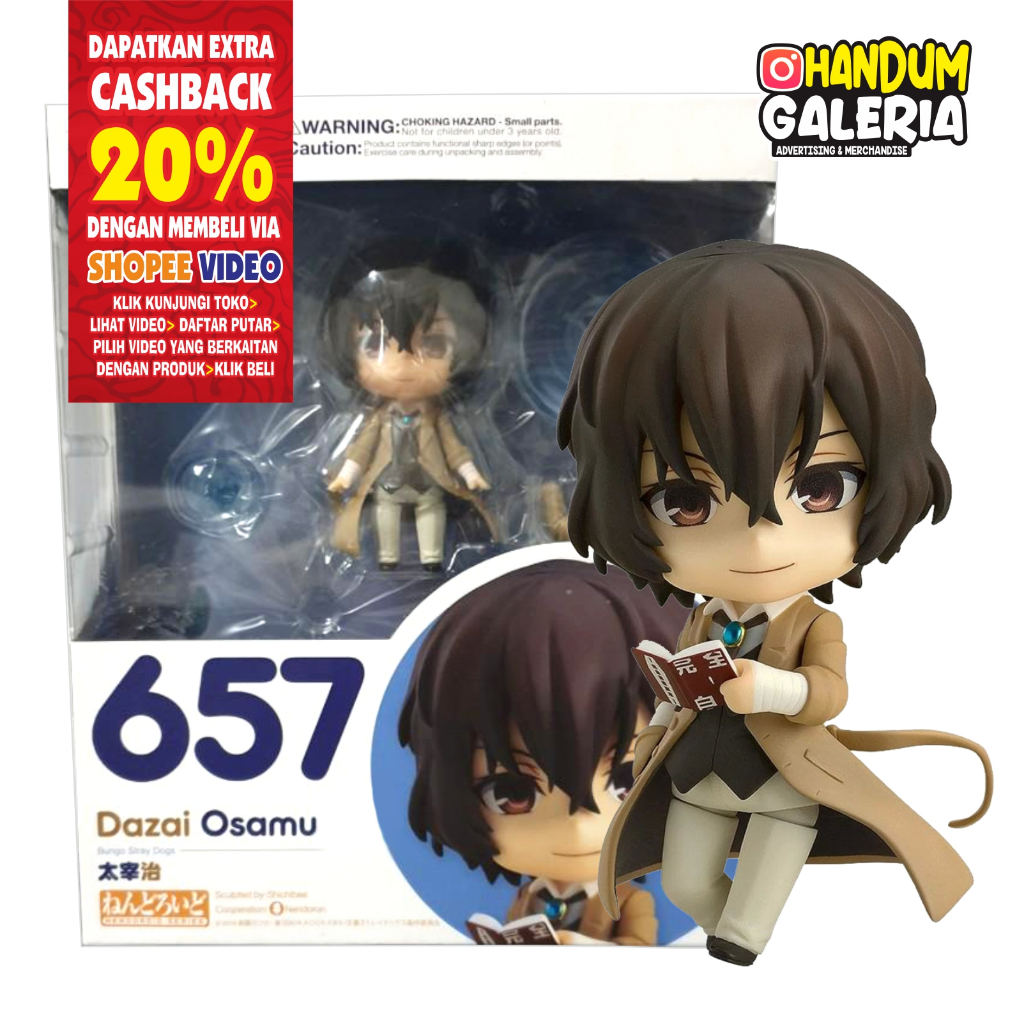 NENDOROID DAZAI OSAMU - NENDO 657 ANIME BUNGOU STRAY DOGS NENDOROID OSAMU DAZAI FIGURE NOT GOJO SATO