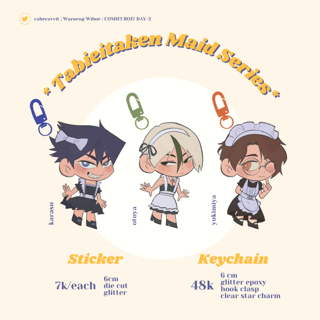 Blue Lock Maid STICKER Tabieitaken Karasu Otoya Yukimiya [CF17 Aftersale]