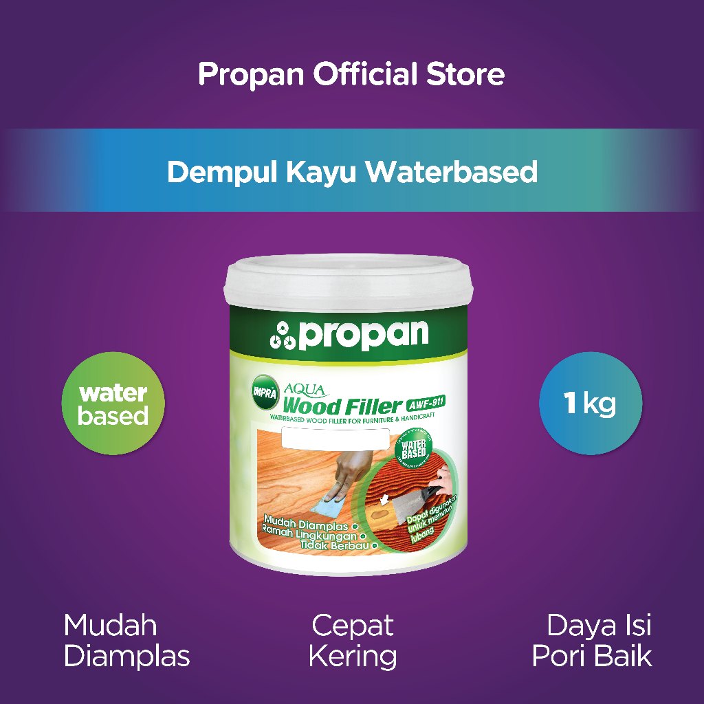 PROPAN Dempul Kayu Waterbased Impra Aqua Wood Filler 1kg