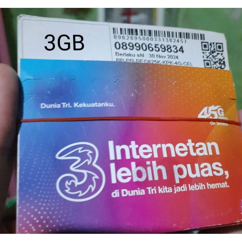 kartu perdana tri data happy 3GB