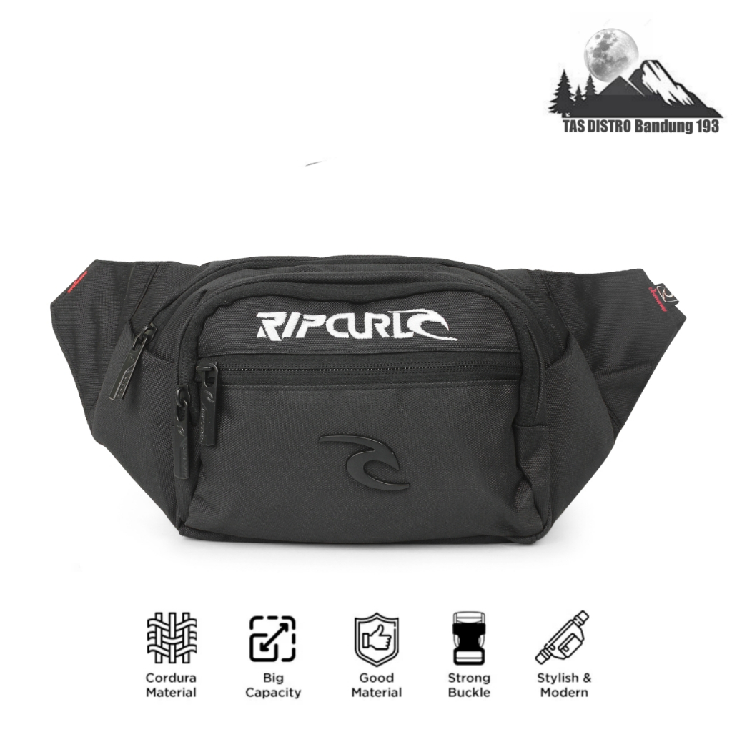 Tas Ripcurl Slempang / Tas Surfing Ripcurl logo Besi / Tas waistbag distro / Tas Slempang Pria /