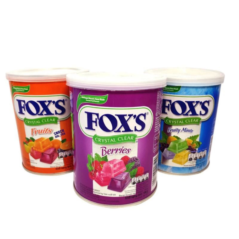 

Permen Fox Crystal Tin 180gr Permen Foxs Berries Permen Foxs Fruits Permen Foxs Fruity Mints Tin