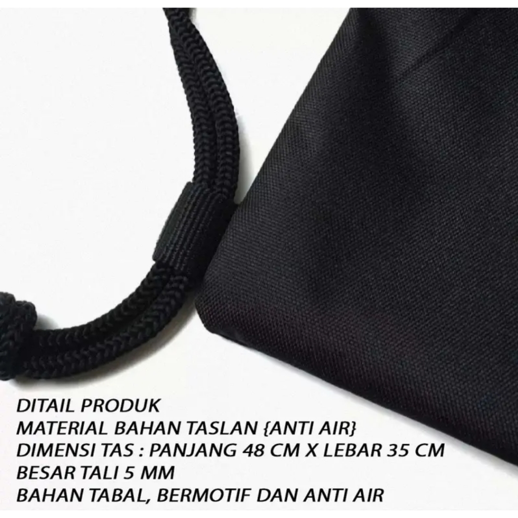 BEST SELLER TAS SERUT FUTSAL HITAM POLOS / TAS PERLENGKAPAN OLAHRAGA / TAS SERUT STRINGBAG PRIA &