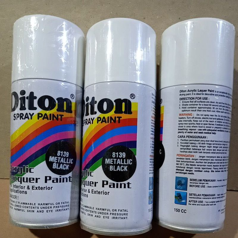 Pilox Diton 300cc Pilok Pylox Hitam Metalik Black 8139 cat diton