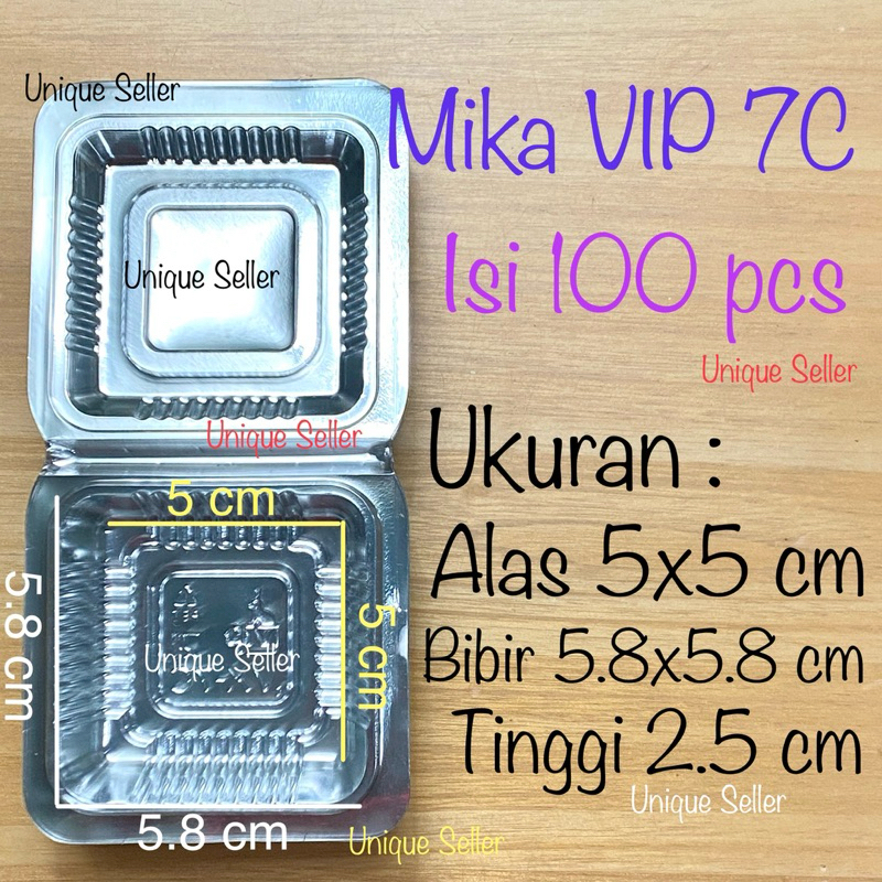 [Isi100] Mika 7C 7 C 7CK 7 CK SSY MMP VIP AG TX Mika Tray Kue Klepon Bika Ambon Putu 6x6 cm 6cm 6 cm