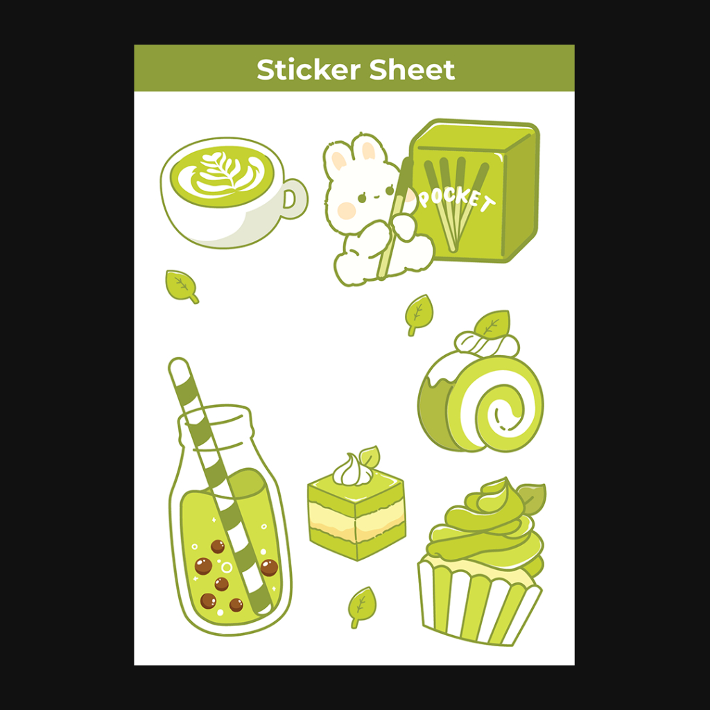 

Sticker Matcha lucu a6