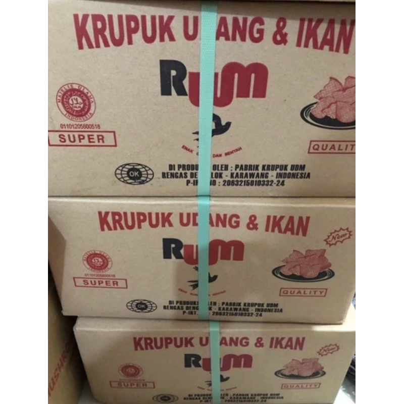

Kerupuk / Krupuk Udang & Ikan RWM model K 1 dus isi 5 kg