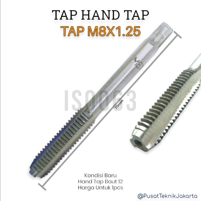 Tap hand tap 1pcs hand tap m8x125 bukan tap yamawa tap baut kunci 12 tap drat baut 12
