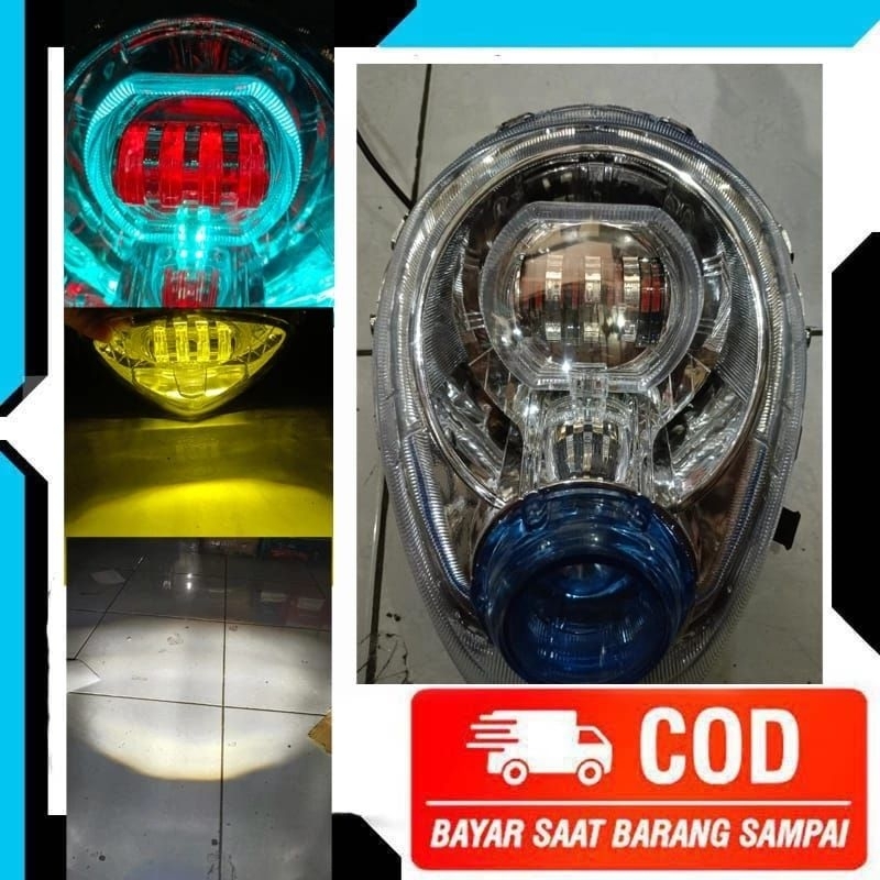 Reflektor Custom lampu depan SCOOPY KARBU 2010 PLUS BILED DAYMAKER