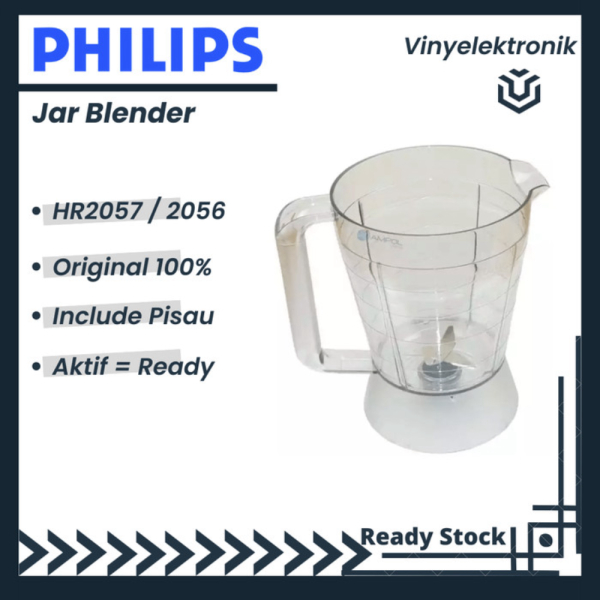 Philips Jar Besar Blender HR2056 / HR-2057 Ori Gelas Original Plastik Original