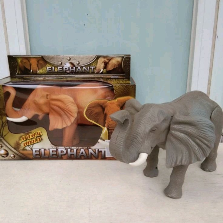 Mainan Gajah Berjalan Besar Bunyi Suara Gajah Elephant