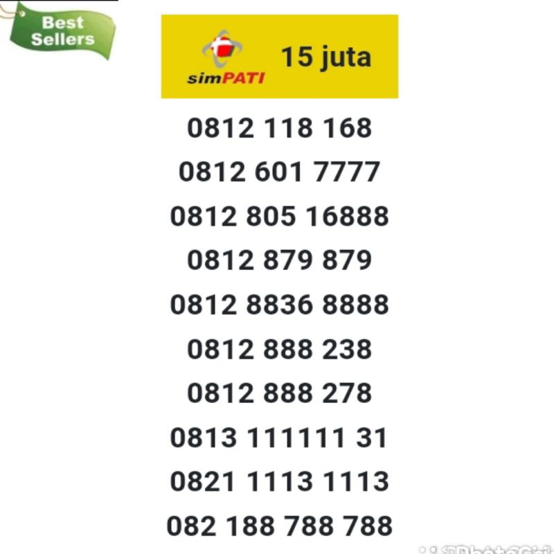 kartu perdana nomor cantik simpati 805 16888 7777 psi1