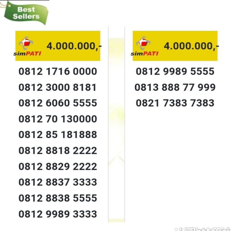 Promo nomor cantik xl 999 murah seri triple ibm11