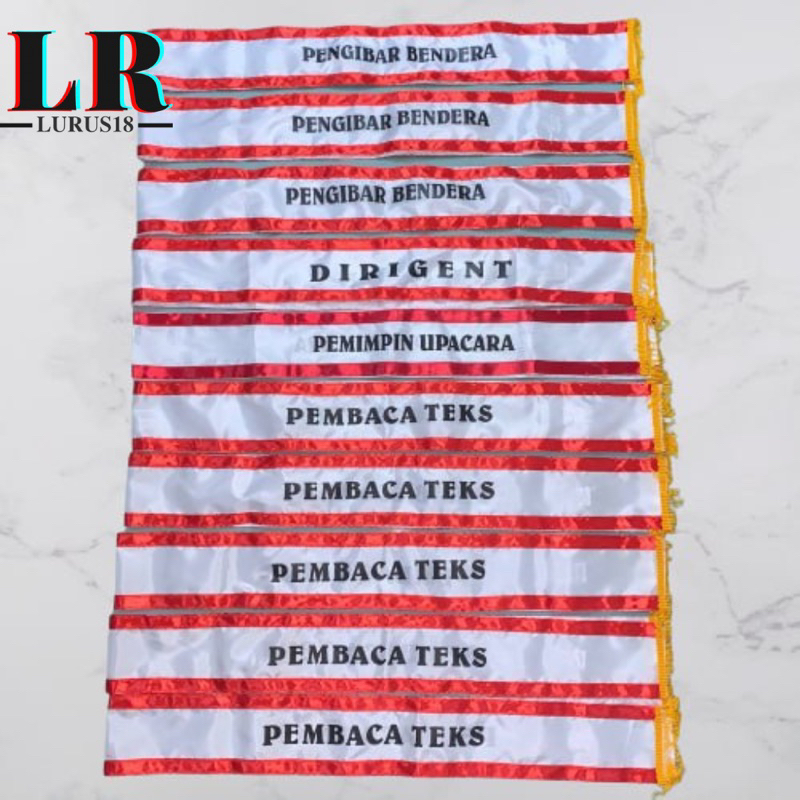 SELEMPANG UPACARA BENDERA 1 SET ISI 10 SD SMP SMA MI MTS MA TEKS