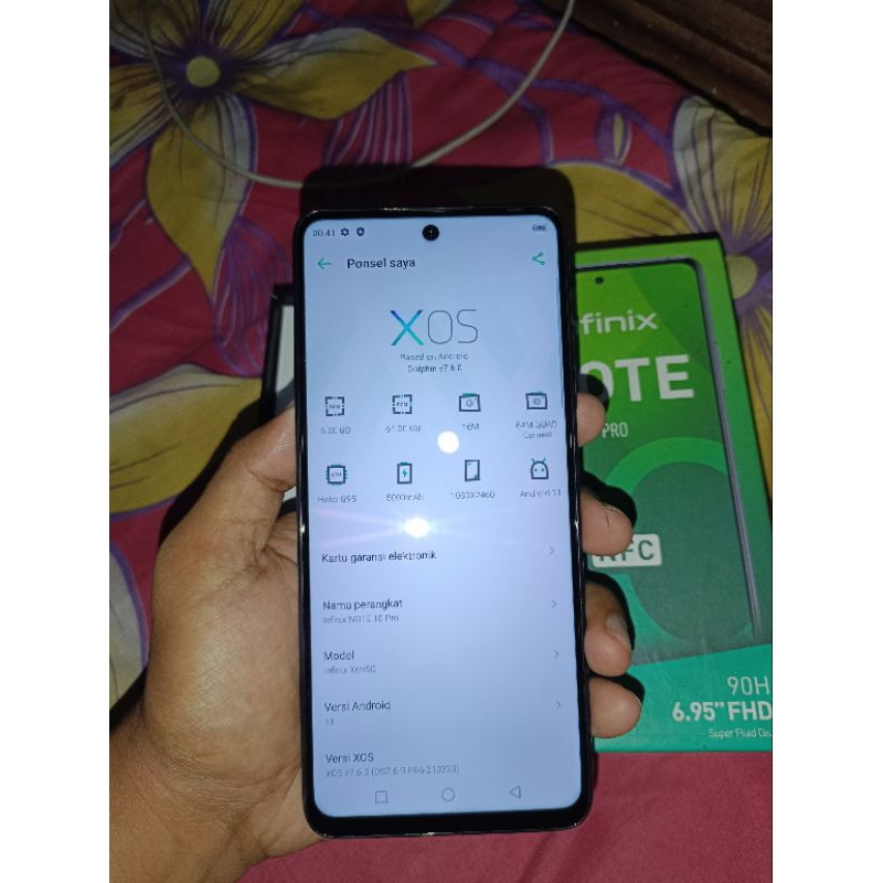 Infinix note 10 pro 6/64gb Hp murah spek gaming joss